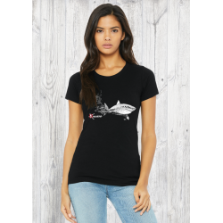 Tee-shirt Bio Femme Le Requin Blanc et la Plongeuse