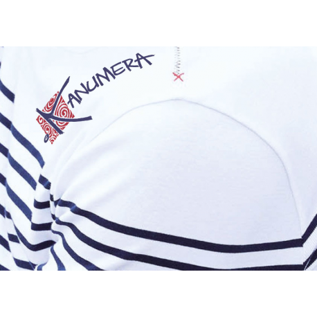 Shark Fin Men’s long-sleeved Breton stripe top