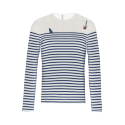 Shark Fin Men’s long-sleeved Breton stripe top