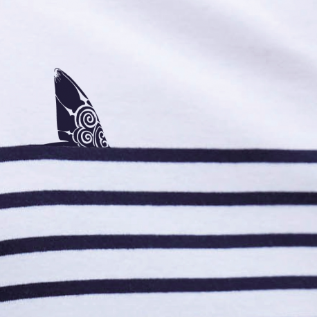 Shark Fin Ladies’ long-sleeved Breton stripe top