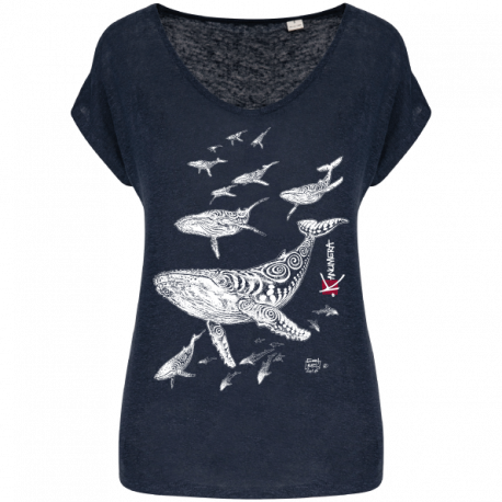 Whales Men's Linen T-shirt