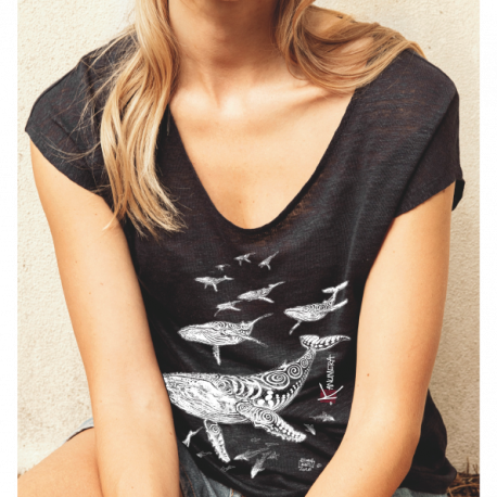 Whales Men's Linen T-shirt