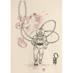 Octopus and Diver organic T-shirt