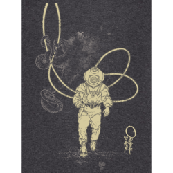 Octopus and Diver organic T-shirt