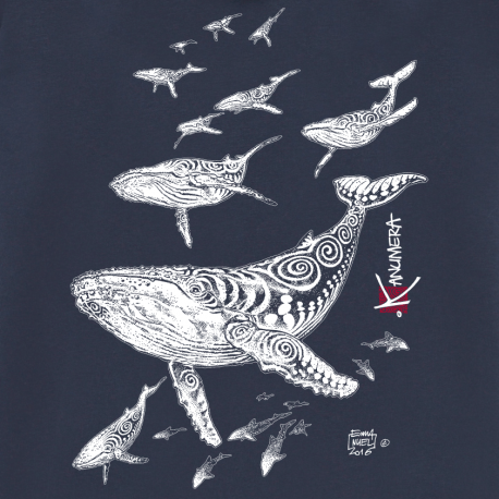 Whales hooded sweatshirt