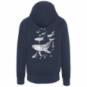 Sweat Capuche zippé Vintage Les Baleines