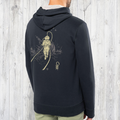 Diver Men’s zipped hooded sweatshirt