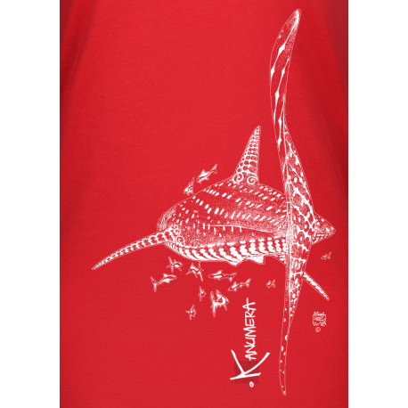 Tee-shirt Bio Femme avec poche Le Requin Baleine