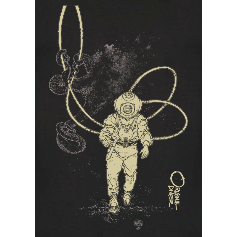T-shirt Enfant La Pieuvre et le Scaphandrier