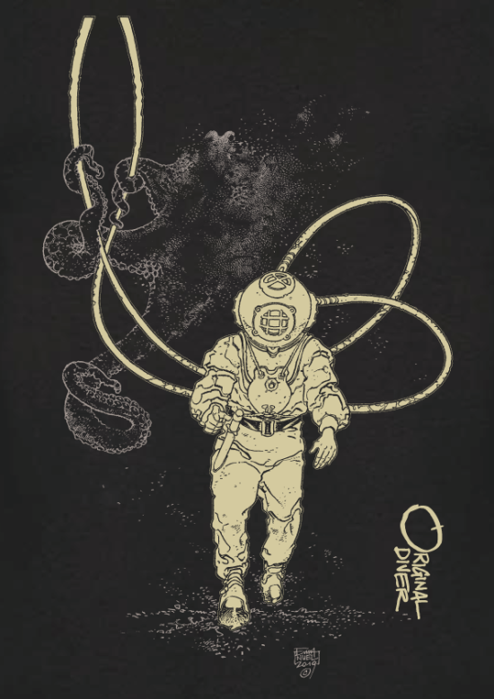 Octopus and diver Kids T-Shirt
