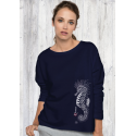 Sweat-shirt Femme Loose L'Hippocampe Tatoo