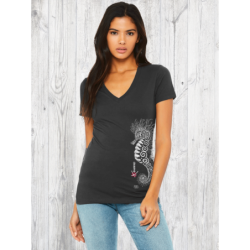 T-shirt bio Col V Femme L'Hippocampe
