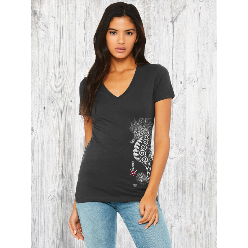 Seahorse Ladies' V-neck short-sleeved organic T-shirt
