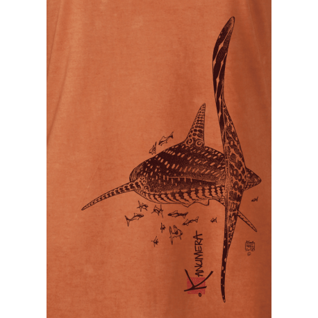 Tee-shirt délavé Femme Le Requin Baleine