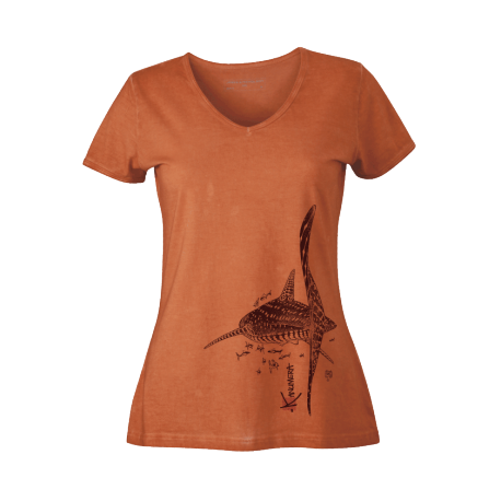 Tee-shirt délavé Femme Le Requin Baleine