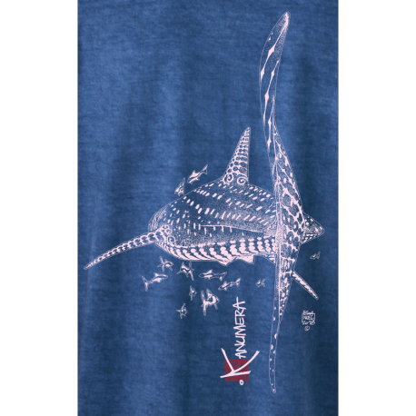 Tee-shirt délavé Femme Le Requin Baleine
