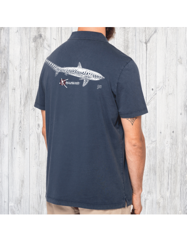 Thresher sharks washed polo shirt