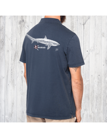 Thresher sharks washed polo shirt