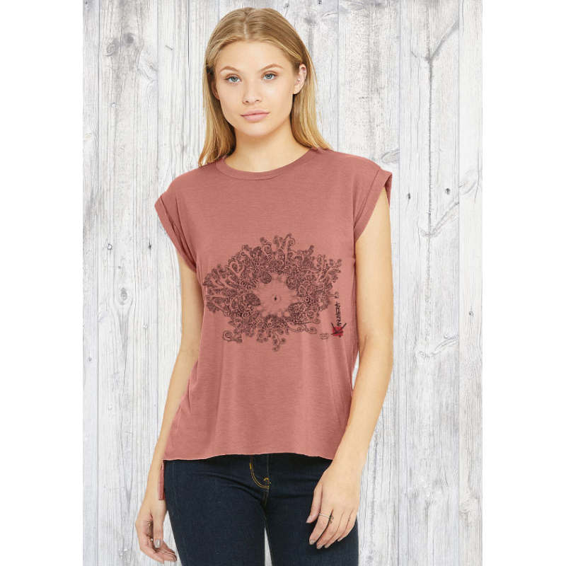 Gorgonocephale Ladies' flowy rolled-cuff T-shirt