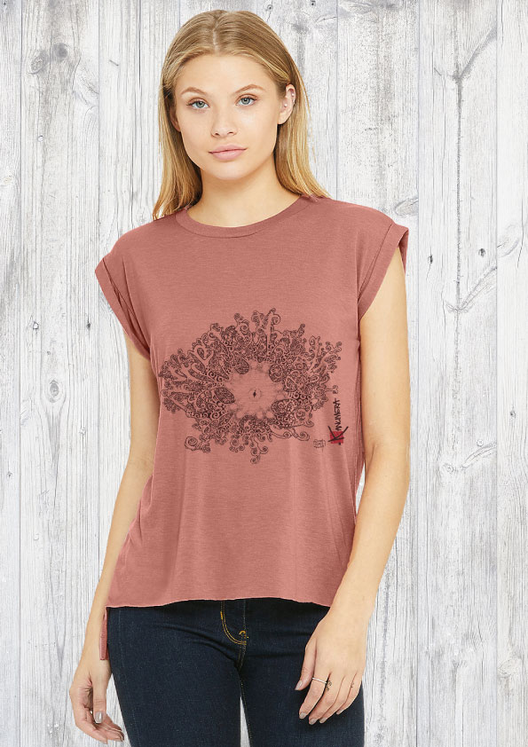 Gorgonocephale Ladies' flowy rolled-cuff T-shirt