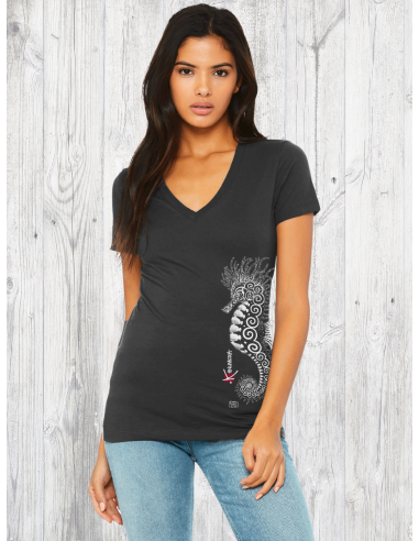 Seahorse Ladies' V-neck short-sleeved organic T-shirt