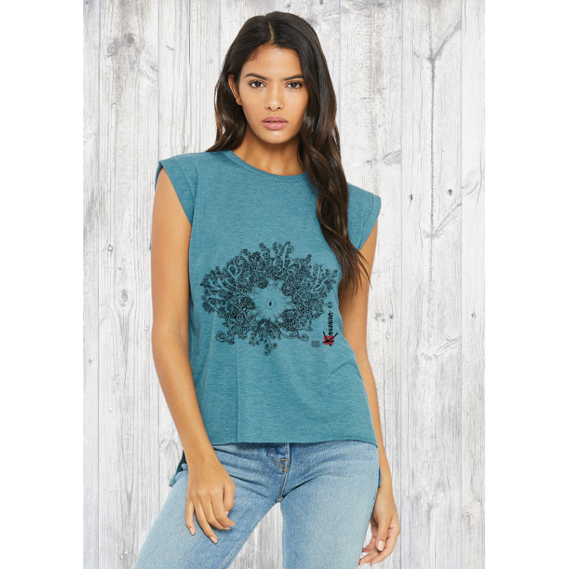 Gorgonocephale Ladies' flowy rolled-cuff T-shirt