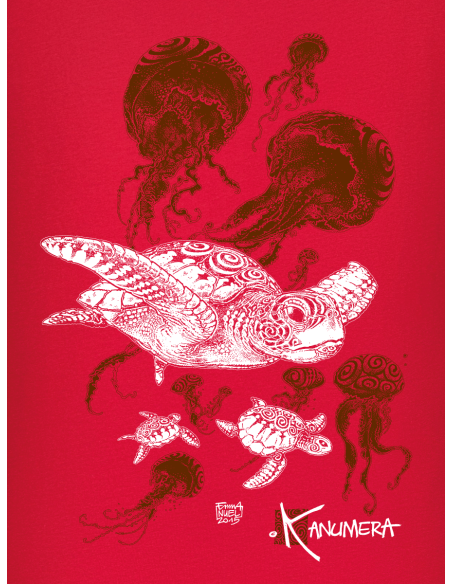 Turtle and Jellyfish Ladies T-shirt