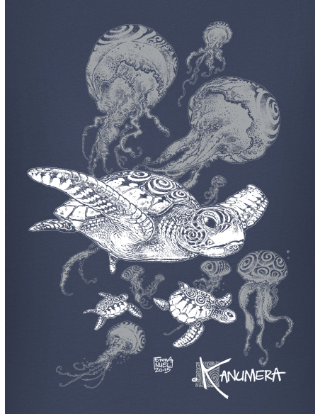 Turtle and Jellyfish Ladies T-shirt