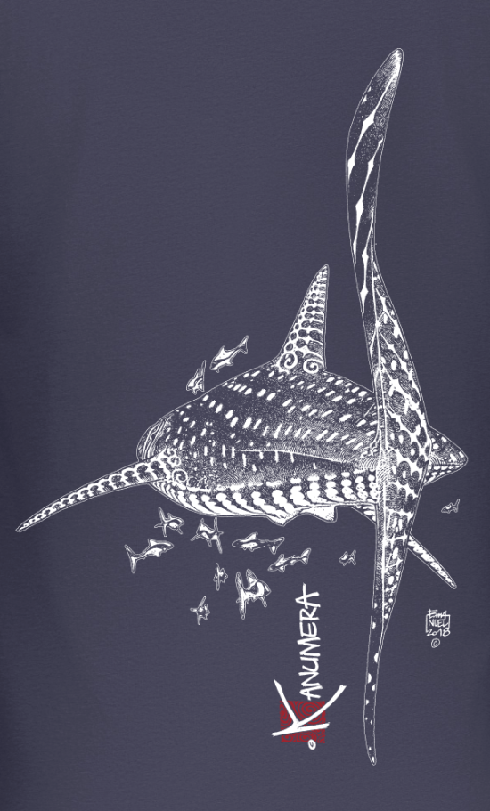 T-shirt Bio Femme avec poche Le Requin Baleine