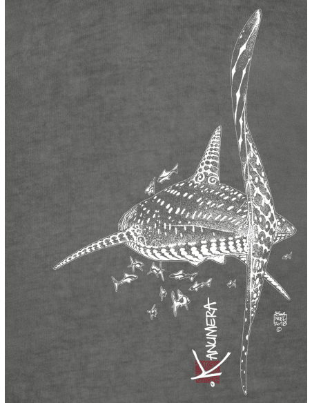 T-shirt délavé Femme Le Requin Baleine