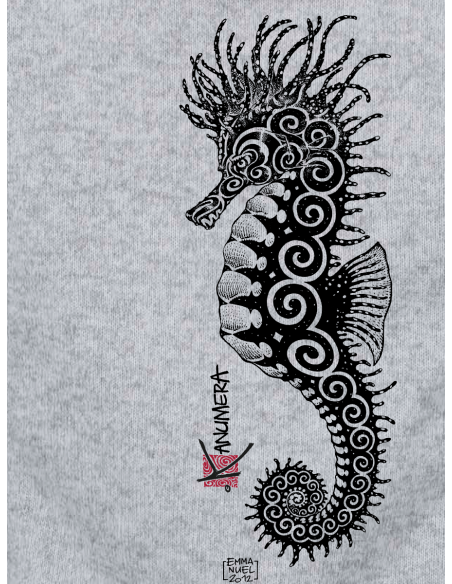 Veste à Capuche Femme en Polaire tricoté L'Hippocampe Tatoo