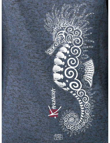 Veste à Capuche Femme en Polaire tricoté...