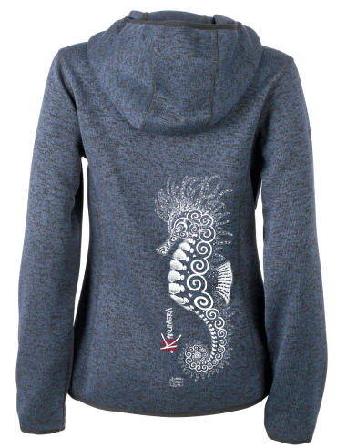 Veste à Capuche Femme en Polaire tricoté...