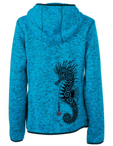 Veste à Capuche Femme en Polaire tricoté...