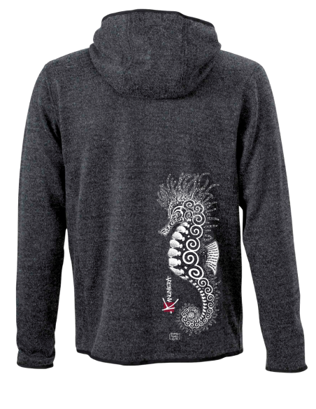 Veste à Capuche en Polaire tricoté L'Hippocampe Tatoo