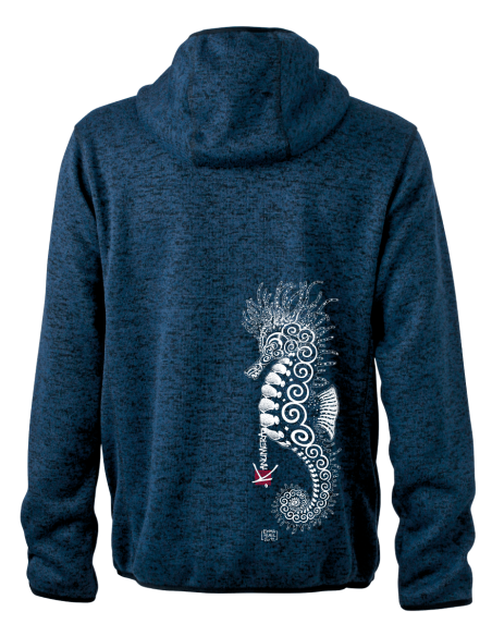 Veste à Capuche en Polaire tricoté L'Hippocampe Tatoo