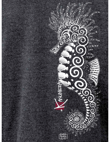 Veste à Capuche en Polaire tricoté L'Hippocampe Tatoo