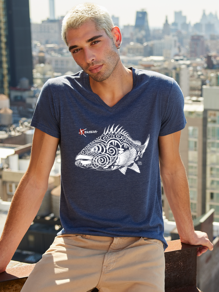 T-shirt Col V Le Mérou tatoo