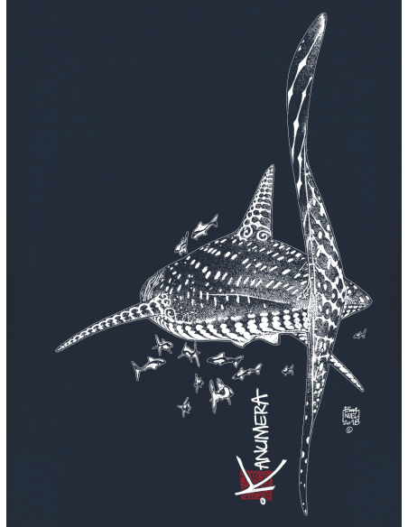 Whale Shark Organic Hooded Zipped Sweat Shirt