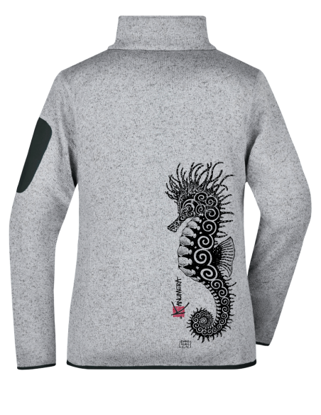 Veste Femme en Polaire tricoté L'Hippocampe Tatoo