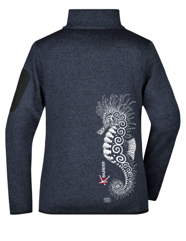 Veste Femme en Polaire tricoté L'Hippocampe Tatoo