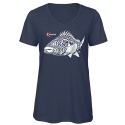 T-shirt Col V Femme Le Mérou tatoo