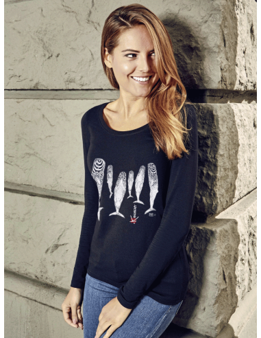 Sperm Whales  Ladies Long Sleeves  T-Shirt