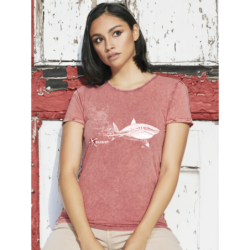 White Shark and Diver Ladie's vintage T-shirt