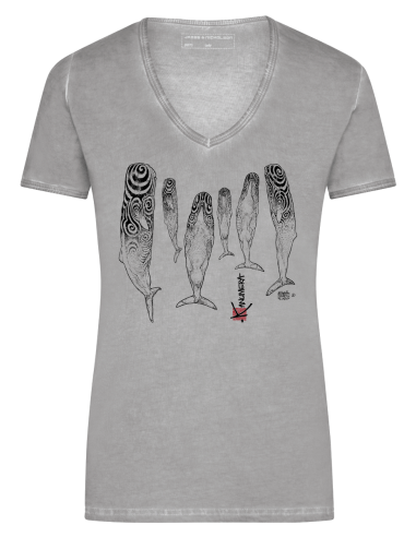 T-shirt délavé Femme Le sommeil des cachalots