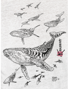 Whales Men's Linen T-shirt 2