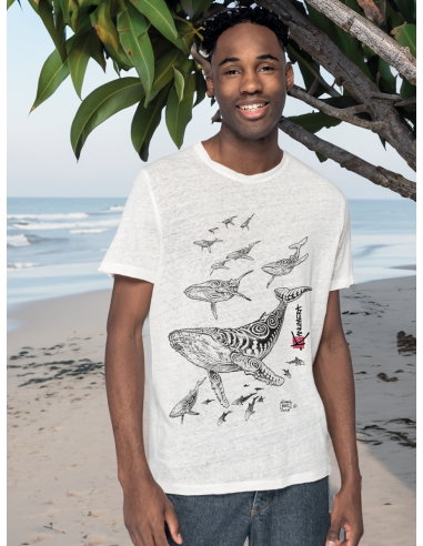 Whales Men's Linen T-shirt