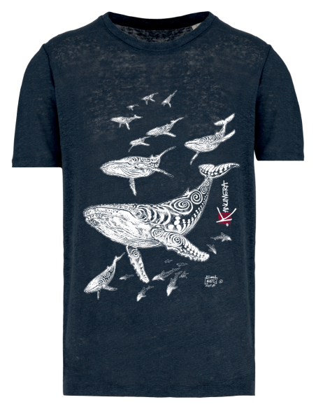 Whales Men's Linen T-shirt