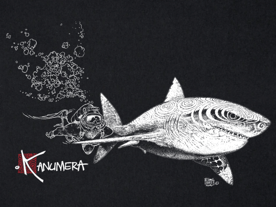 White Shark and Diver Men's organic T-shirt