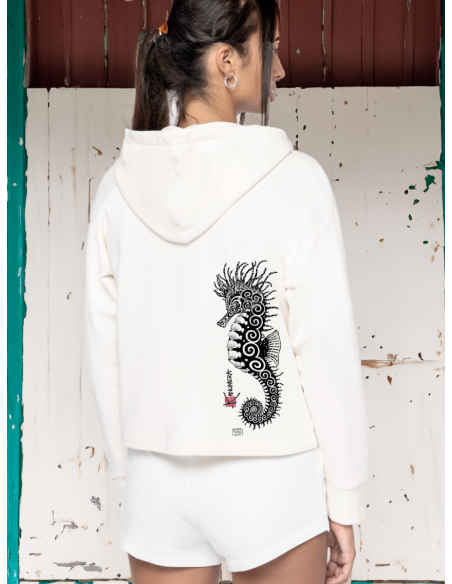 Sea Horse Organic Hooded Sweat Shirt